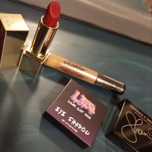 Estee Lauder Lipstick Revlon, LFS, Shan MakeUp NWT, Bronzer & EyeShadow Quad
